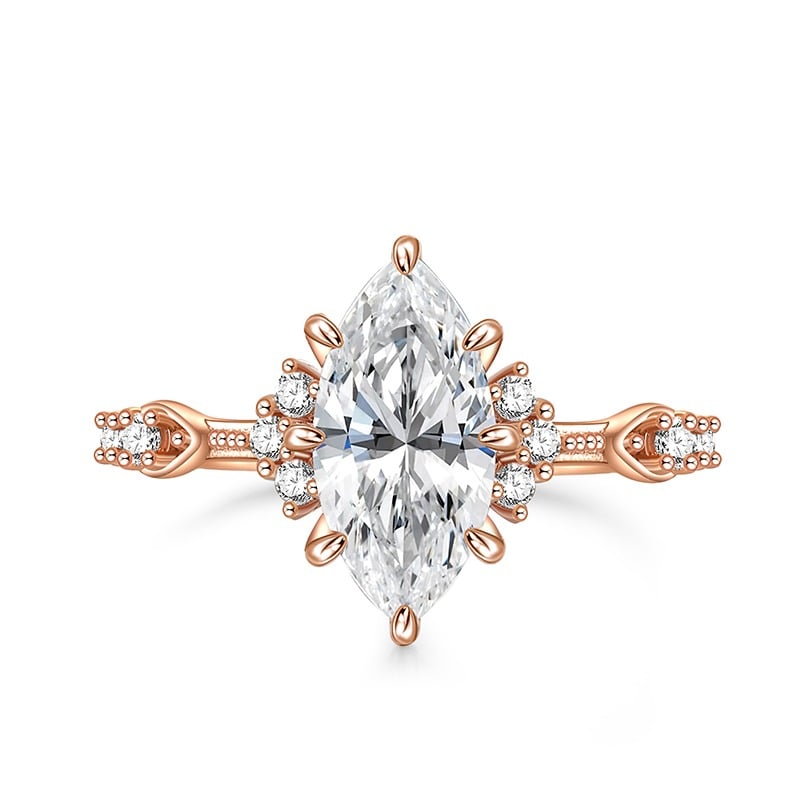 Jeulia Vintage Marquise Engagement Ring Sterling Silver