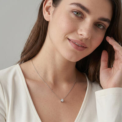 "Forever & Always" Round Cut Necklace