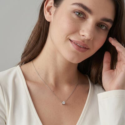 "Forever & Always" Round Cut Necklace
