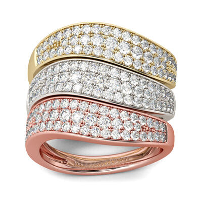 Jeulia Stacking Sterling Silver Women's Band Set