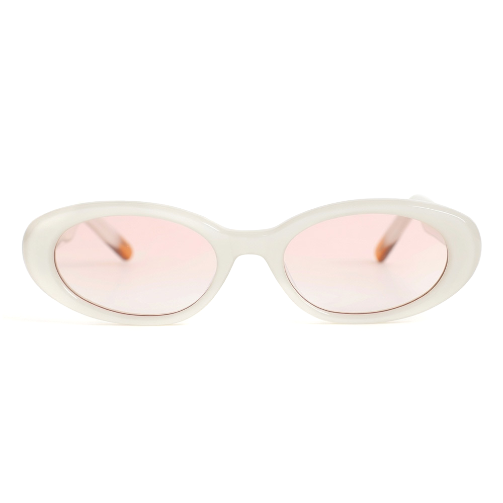 Hannah Weiße Ovale Sonnenbrille