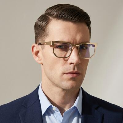 Bello Gold Square Glasses