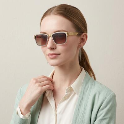 Duncan Gold Rectangle Sunglasses