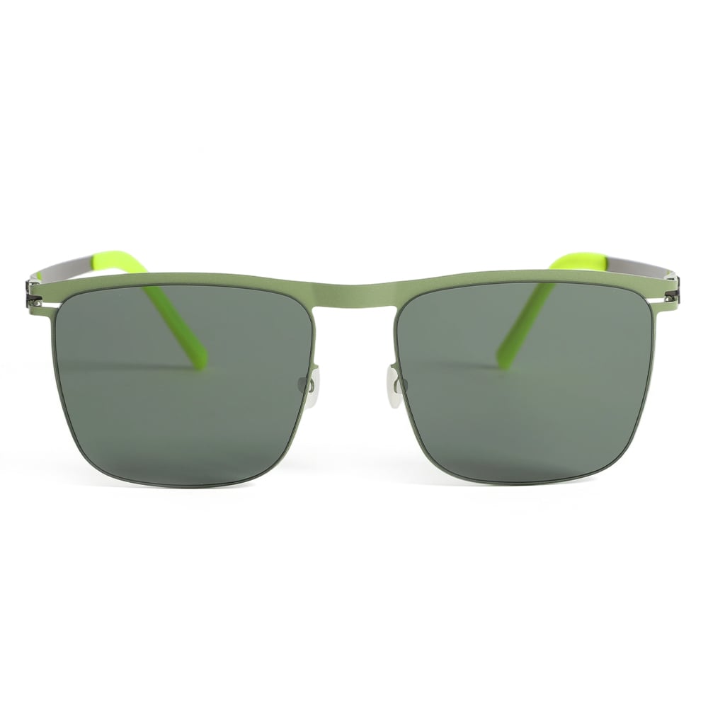 Beacher Green Aviator Sunglasses