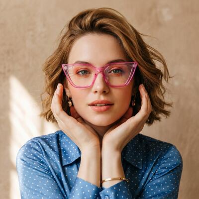 Elsa Pink Cat Eye Glasses