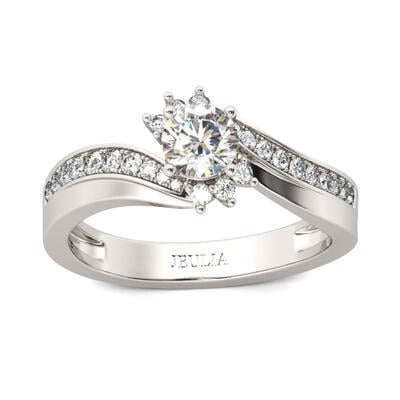 Jeulia Bague Bypass en Argent Sterling Coupe Ronde