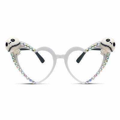Cedriea Weiße Cat Eye Brille