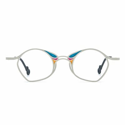 Maria White Geometric Glasses