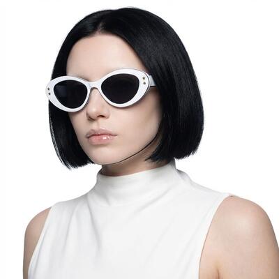 Nova Lunettes de soleil Cat Eye Blanches