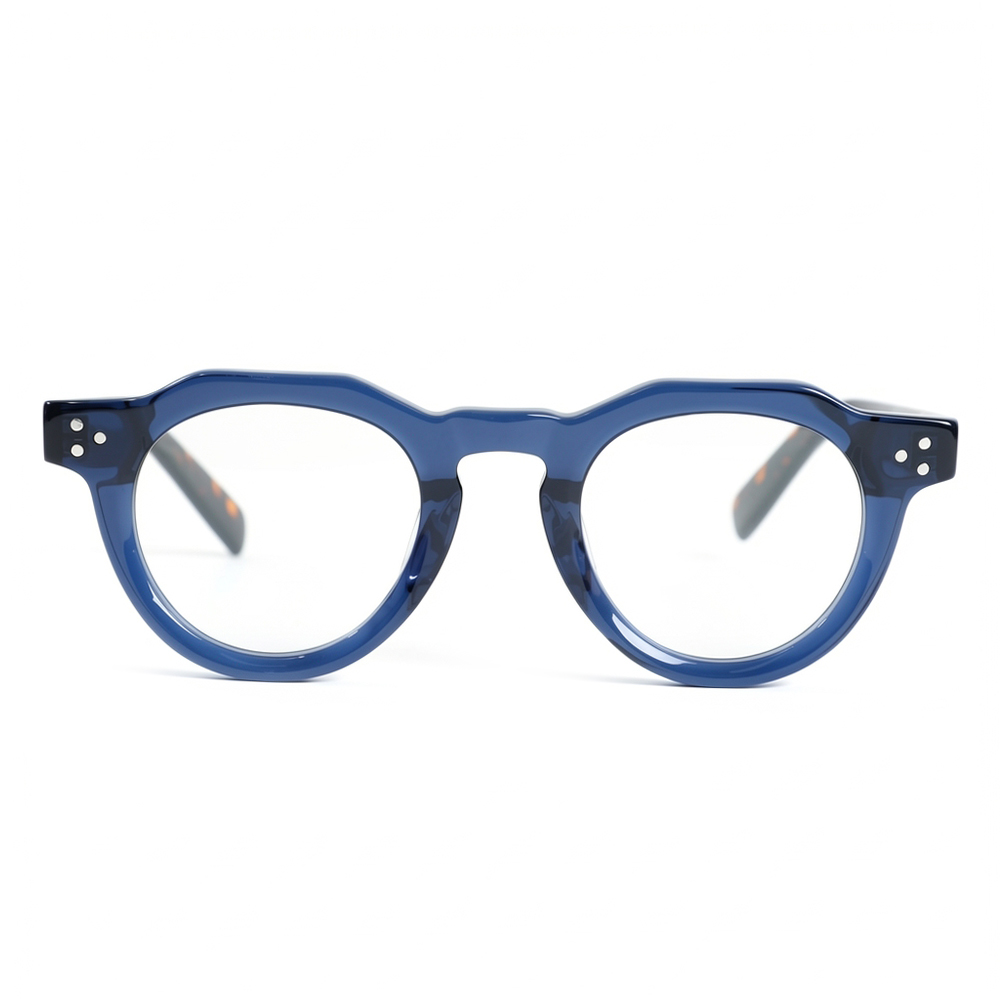 Bennett Blue Round Glasses