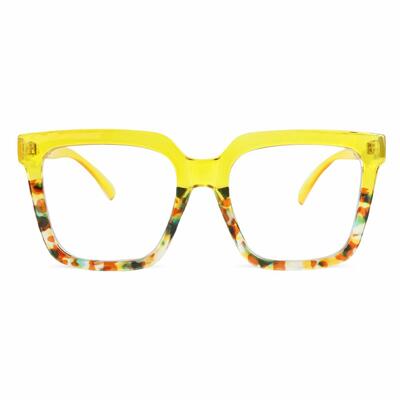 Penn Lunettes Carrées Jaunes