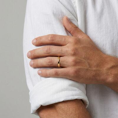 "Pause This Moment" Men's Wedding Ring