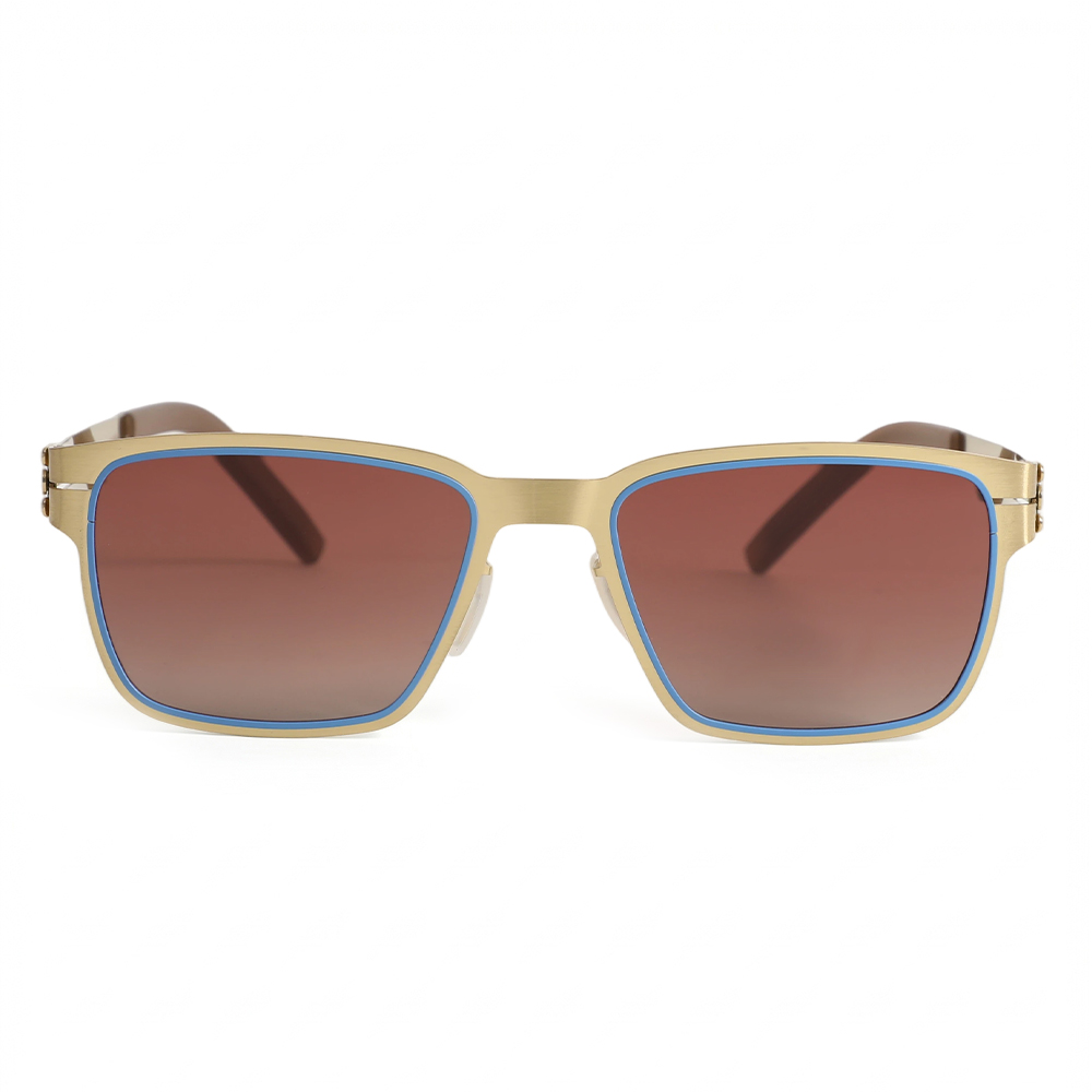 Duncan Gold Rectangle Sunglasses