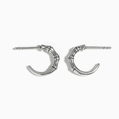 Jeulia "Punk Claw Horn" Sterling Silver Earrings