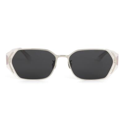 Wright Transparente Rechteckige Sonnenbrille