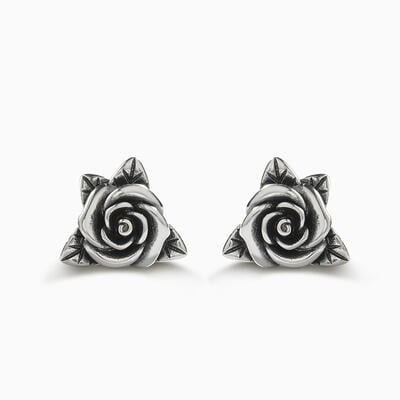 Jeulia "Rose Flower" Sterling Silver Earrings