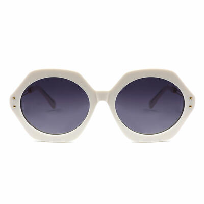 Mathilde Beige Geometric Sunglasses