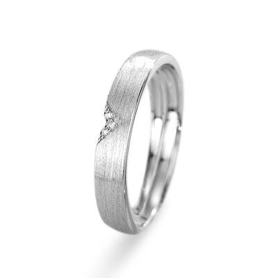 Jeulia Brushed Finish Sterling Silver Adjustable Men's Band