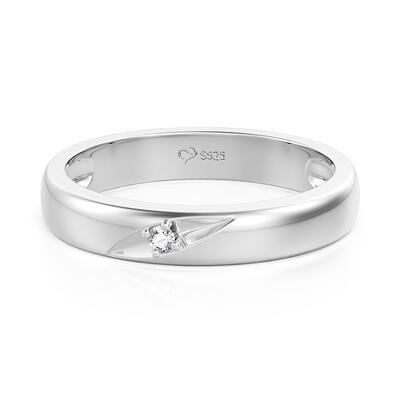 Jeulia Winged Sterling Silver Promise Ring for Men
