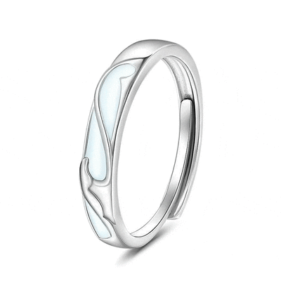 Jeulia Glowing Adjustable Sterling Silver Men's Band