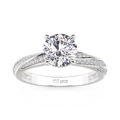 Jeulia Classic Knot Round Cut Solitaire Engagement Ring