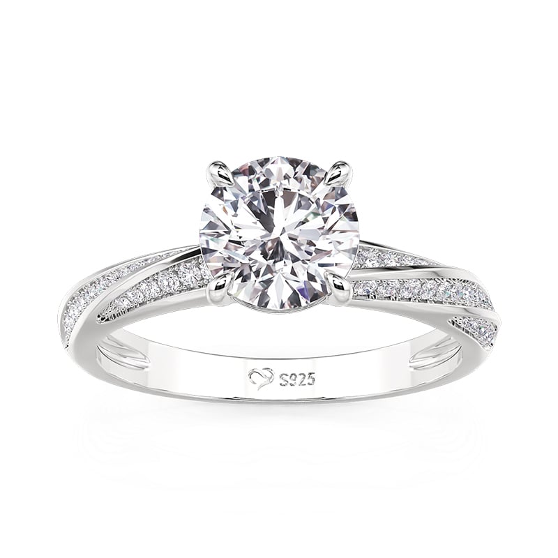 Jeulia Classic Knot Round Cut Solitaire Engagement Ring