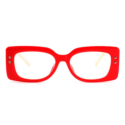 Huggins Red Square Glasses