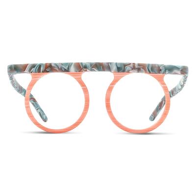Danielle Orange Runde Brille