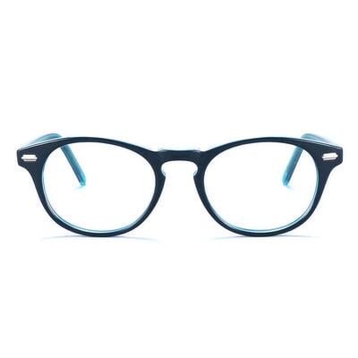 Gusta Blaue Runde Brille