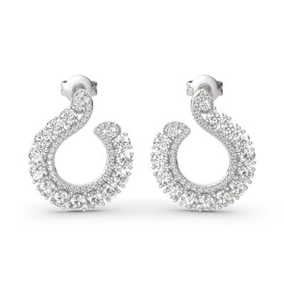 Jeulia Classic Sterling Silver Hoop Earrings