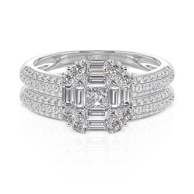 Jeulia Special Square Eternity Ring Set 2PCS