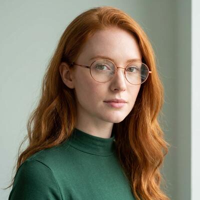 Robin Orange Round Glasses