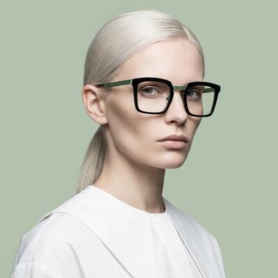 Hyme Black Square Glasses