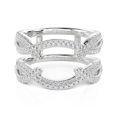 Jeulia Interchangeable Stackable Double Eternity Band Ring