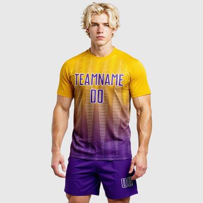 Custom Soccer Uniform Jersey Gradient Line Sublimation