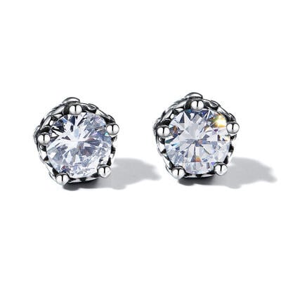 Jeulia Punk Style Vintage Stainless Steel Men's Earrings