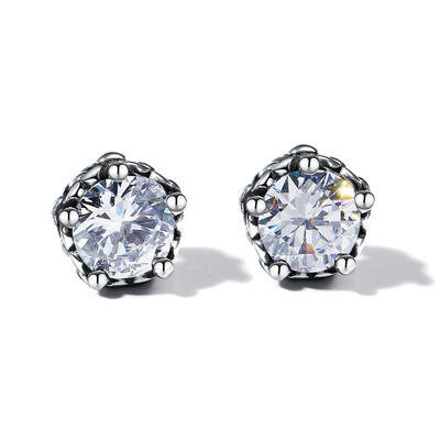 Jeulia Punk Style Vintage Stainless Steel Men's Earrings