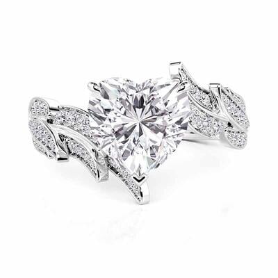 Jeulia Wing Bypass Design Heart Promise Ring