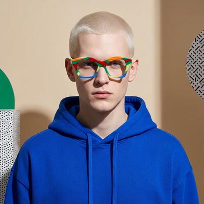 Virgil Multicolor Cat Eye Glasses