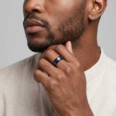 "Aetherion" 8mm Tungsten Carbide Men's Wedding Ring