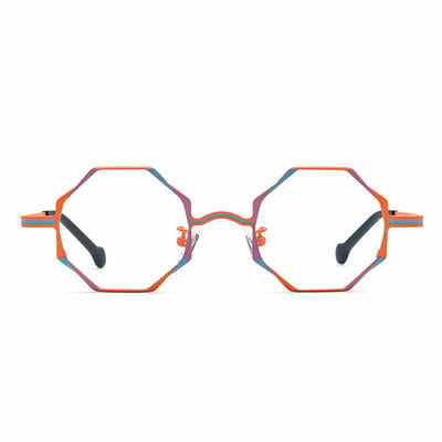 Sawye Orange Geometrische Brille