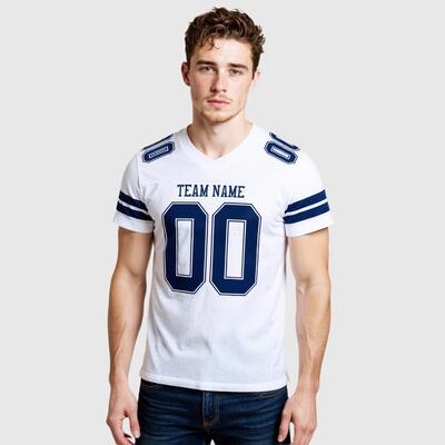 White Match Football Jersey – Breathable Mesh, Full Custom Embroidery