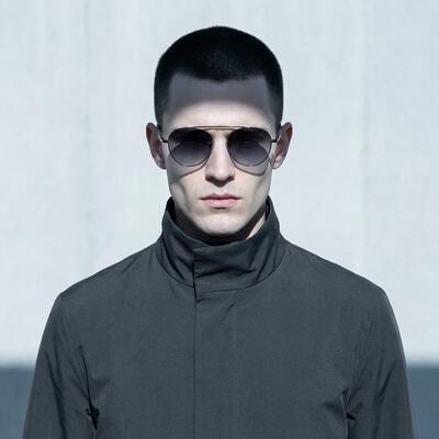 Haley Gray Aviator Sunglasses