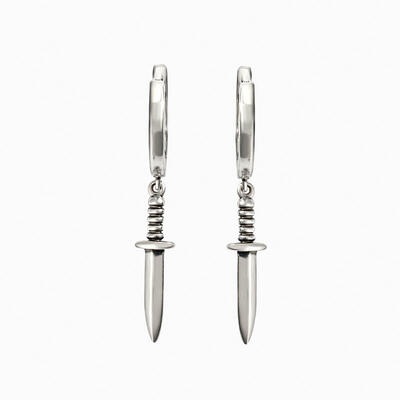 Jeulia "Dagger to My Heart" Sterling Silver Earrings