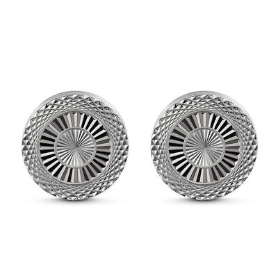 Jeulia Simple Round Copper Men's Cufflinks