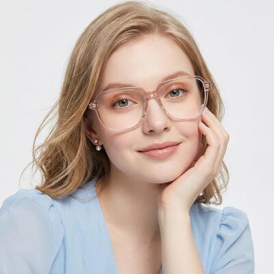 More Pink Square Glasses