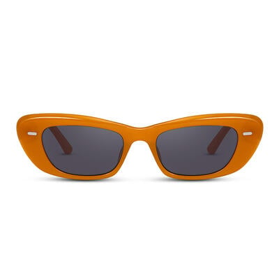 Time Orange Rectangle Sunglasses
