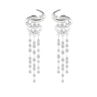 Jeulia Swirling Waterfall Chandelier Earrings