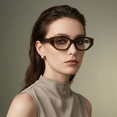 Mia Green Rectangle Glasses