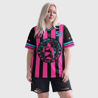 Custom Vintage "Love My Curves" Body Positive Soccer Jersey for Chubby Girls
